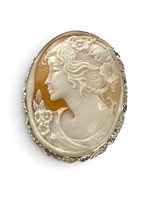 Spilla Mandile 1922 Donna Cammei  in Argento Conchiglia 2MSPCM182